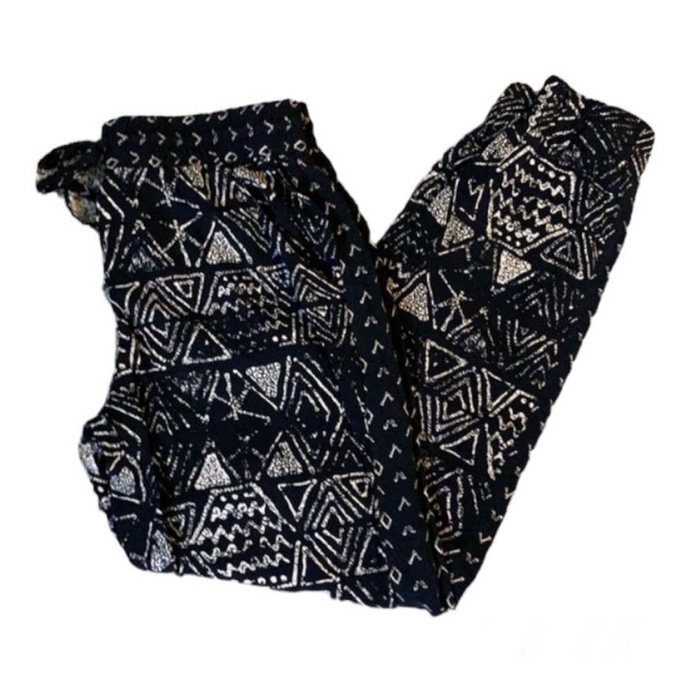 Mossimo Black and Tan Print Pull On Joggers